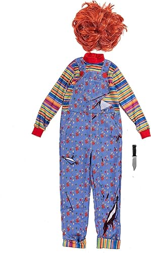 Miniatura 6 de Spooktacular Creations Disfraz de Chucky de Halloween para niño, disfraz de muñeca de película de terror poseído para fiesta de disfraces para niños
