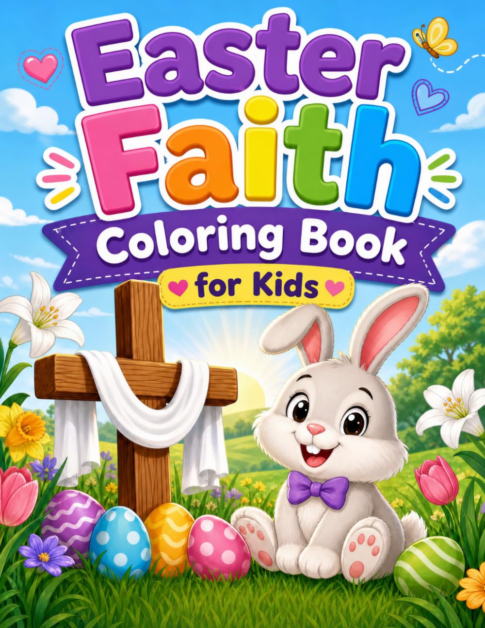 Easter Faith Coloring Book for Kids: Christian Easter Coloring Pages Celebrating Jesus, Faith, Hope, and Resurrection for Children Ages 3–7