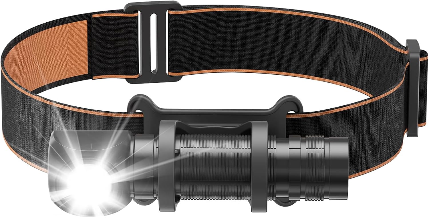 TONEOF Mini Flashlight Headlamp Rechargeable,4000mAh Magnetic High Lumens LED EDC Tactical Flashlight,Aluminum Waterproof Head Lamp with Band for Camping,Emergency,Hiking,Keychain,Pocket