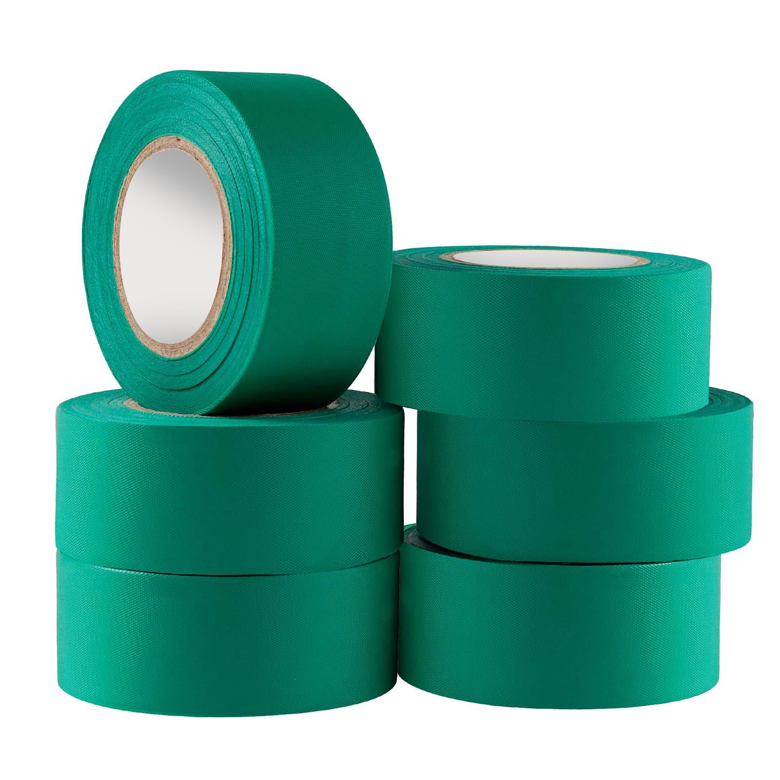 GEYYANG Lot de 6 rouleaux de ruban adhésif de signalisation, vert, 3,35 mm d'épaisseur, 4,5 cm x 29,9 m, sans adhésif, pour enquêter et marquer les limites, les arbres et les zones dangereuses