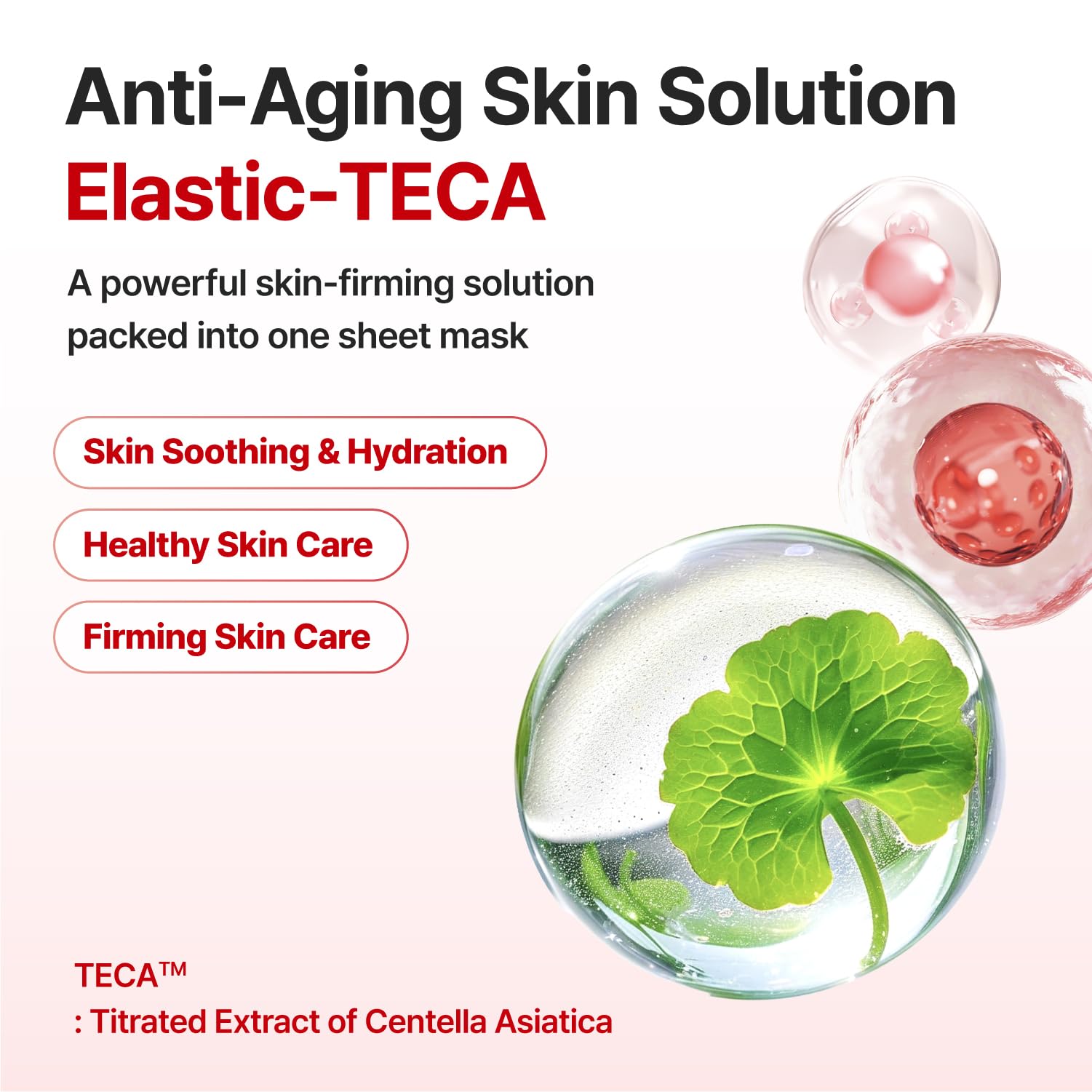 CENTELLIAN 24 Madeca Derma Maschera per lifting intensivo, 10 fogli (24,84 ml ciascuno), maschera viso anti invecchiamento con TECA, collagene e PDRN per idratazione, compattezza ed elasticità