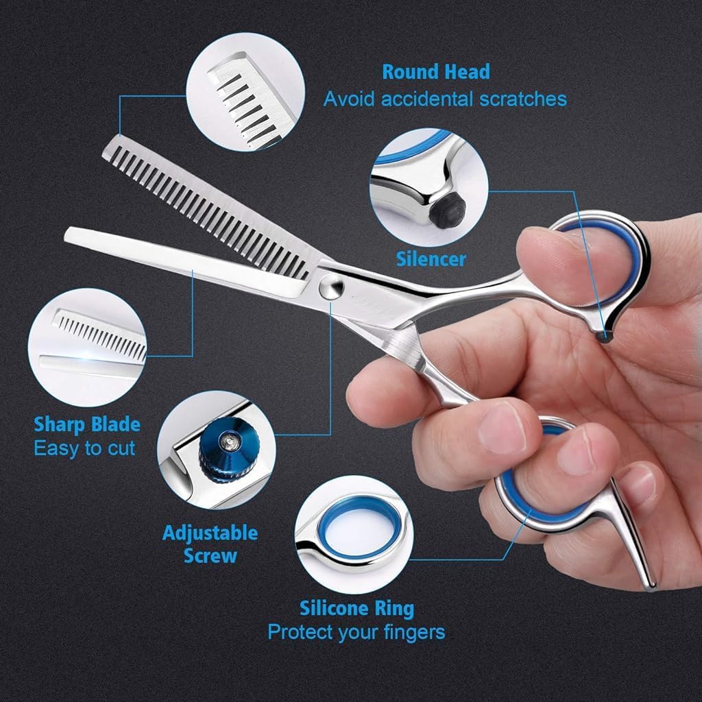 ACUDY Professional Hair Cutting Kit – 6.7 Inch Barber Scissors with 3 Styling Combs, Haircut Cape, Hair Clips & Accessories – Salon Hairdressing Tools for Men and Women (10 Pieces Set) - Image 6 thumbnail