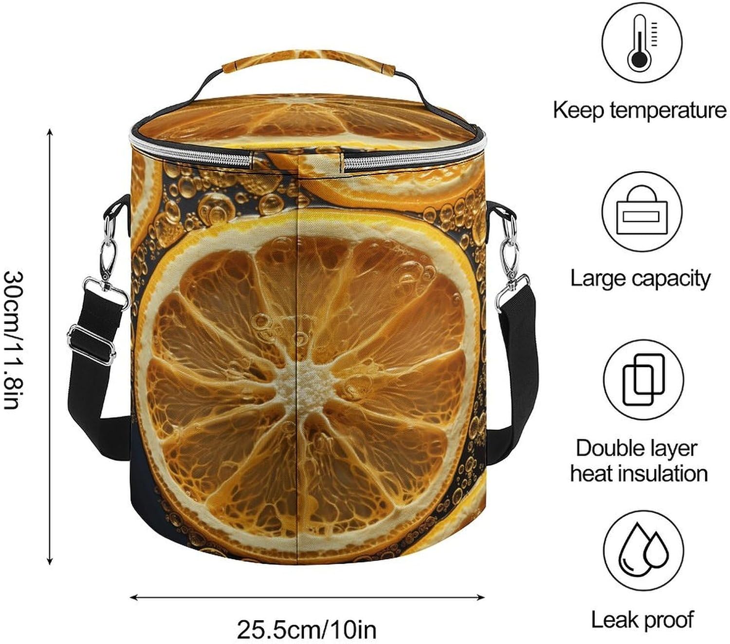 Soft Round Cooler Bags15L Collapsible Ice Chest Bag,Three Parrotsprinted Portable Leakproof Insulated Travel Cooler Bag for Picnic,Beach,Outdoor Trip