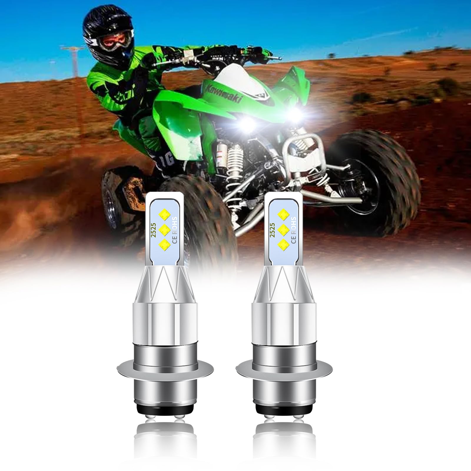 Amazon.com: HMCYCI H6/H6M Headlight Bulbs for Kawasaki ATV KFX400