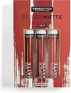 Makeup Revolution Lipstick Set Multi (Matte) Intensely Pigmented &amp; Long-Lasting, Velvet Water Proof Lip Makeup, Vegan &amp; Cr...