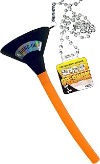 Head Rush Bong-GO Black & Orange - Mini Beer Bong W/Beaded Necklace - Alcohol Accessories for Drinking Games for Adults Party - Drinking Game Funnel W/Hose, Party Essentials for Adults, Beer Funnel