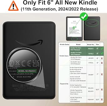 MoKo 2 Pack Screen Protector for 6 inch Kindle 11th Generation 2024/2022