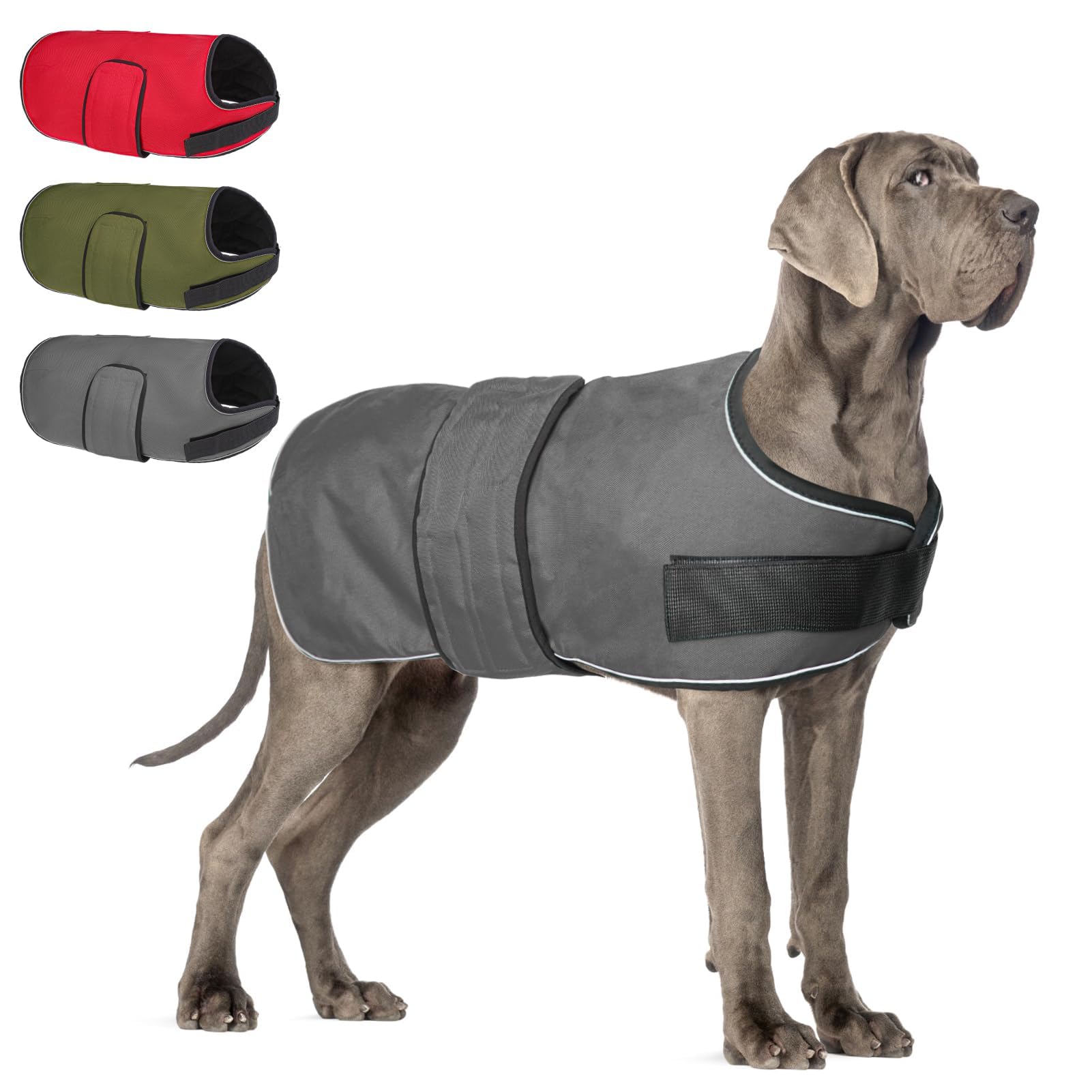 Dog Winter Coat for Large Dogs, Waterproof Oxford Canvas Jackets