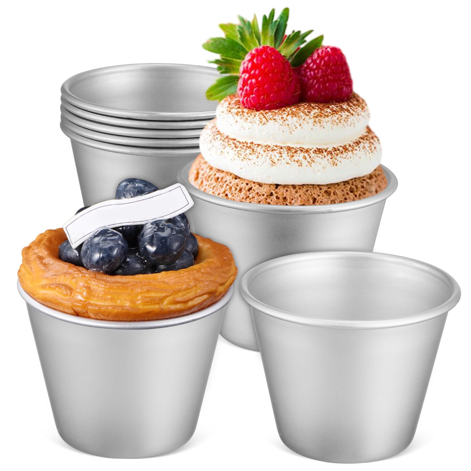 DECHOUS 40pièces Moule à Pour Muffins Puddings Et Desserts Outils De Pâtisserie Antiadhésifs Et Réutilisables