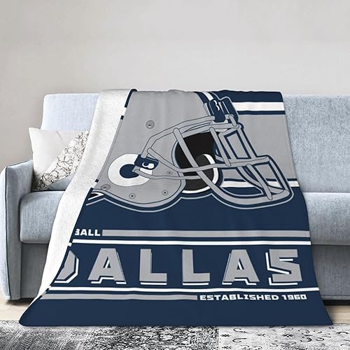 Miniatura 3 de Nmdswov Dallas - Manta personalizada con estilo de fútbol, regalos para hombres, mujeres, jóvenes, fanáticos, para sofá, cama, sofá, silla de sala