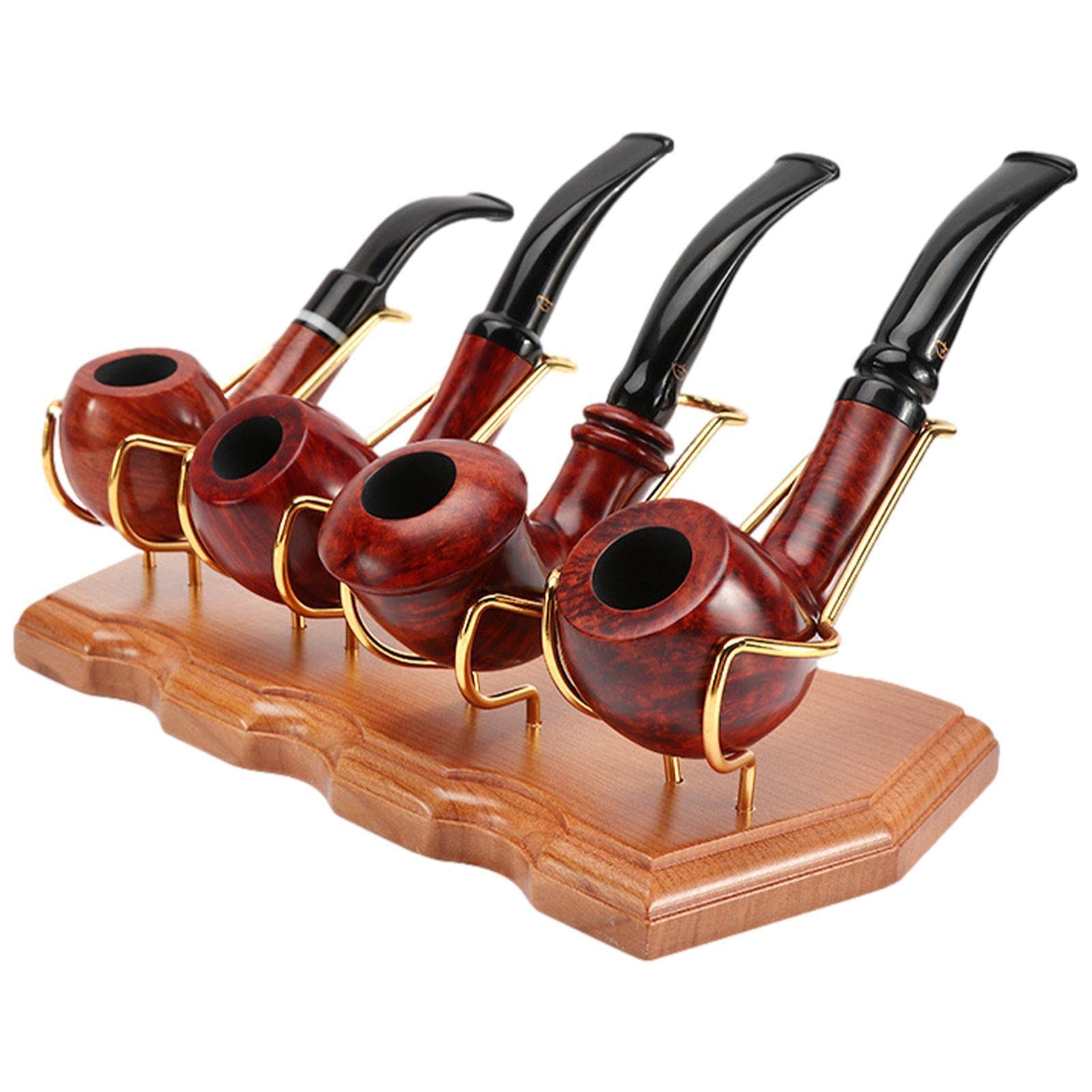 Support pour pipe à tabac - Élégant porte-pipe pour tabac - Support en bois massif fait à la main - fumée