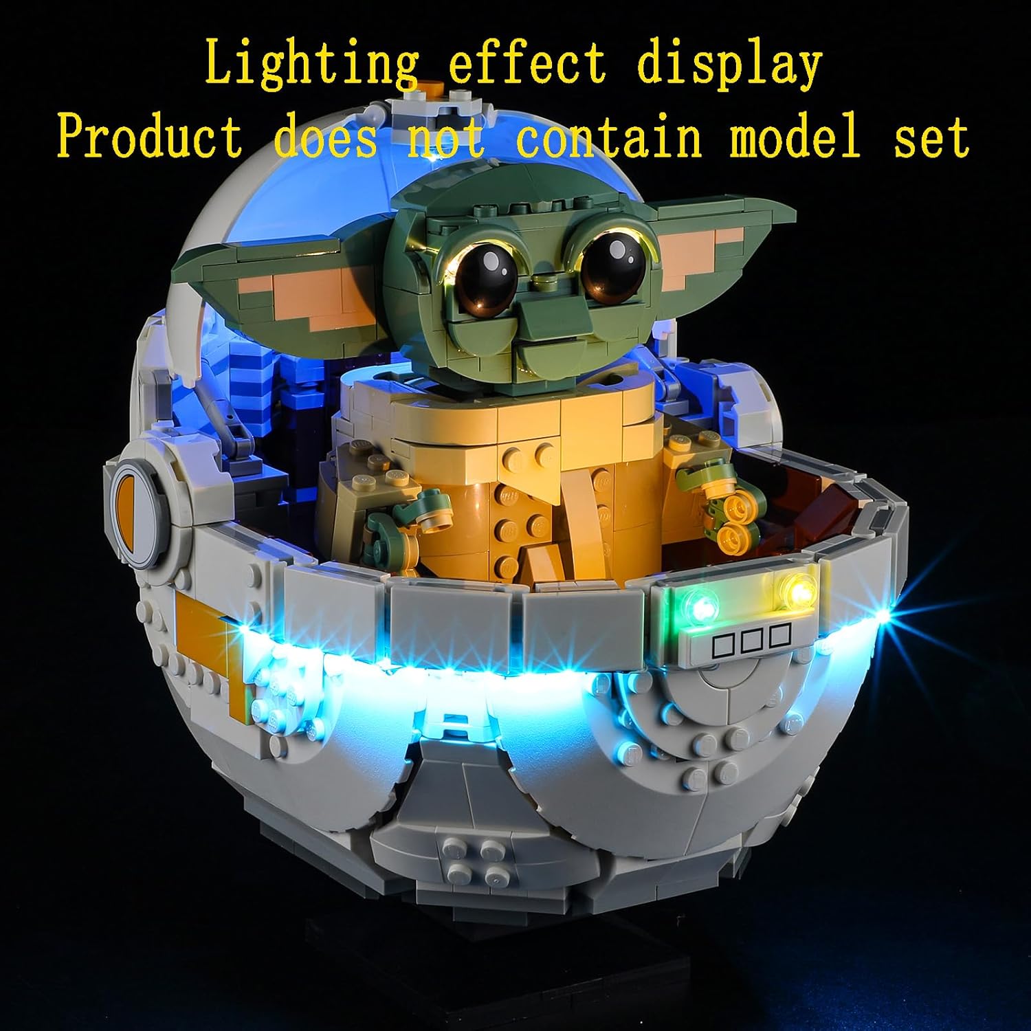 GEAMENT LED Light Kit Compatible with Lego Grogu with Hover Pram Building Blocks Model - Lighting Set for 75403 (Model Set Not Included)