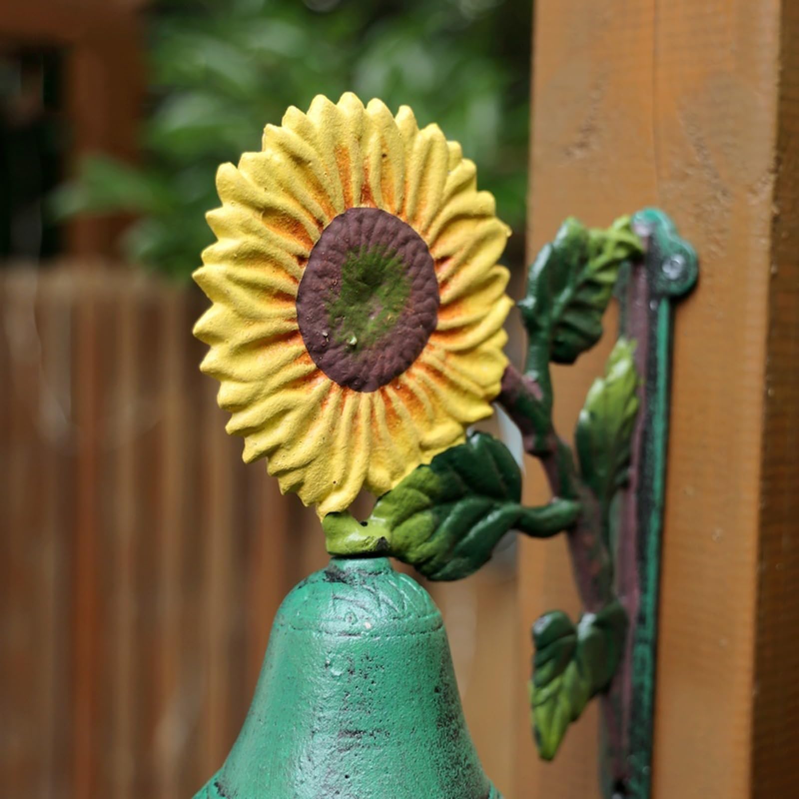 Türglocke Gusseisen Glocke Gusseisen-Türklingel mit Handbemaltem Design, Wandskulptur-Dekor, Klingelnde Türklingel für Garten Terrasse Lebensmittelgeschäft Villa