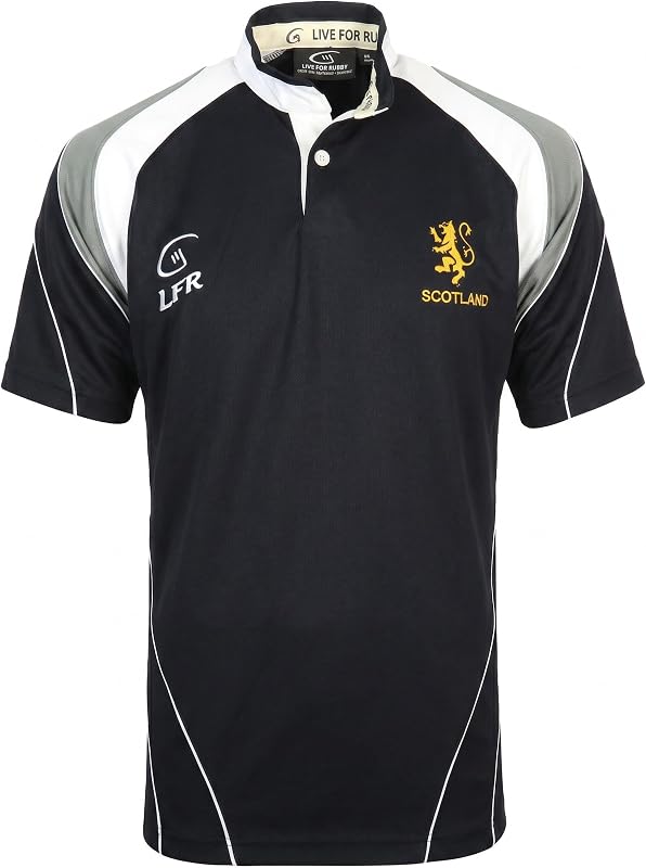 Scotland Rugby Jersey Polo Breathable Shirt Rampant Lion