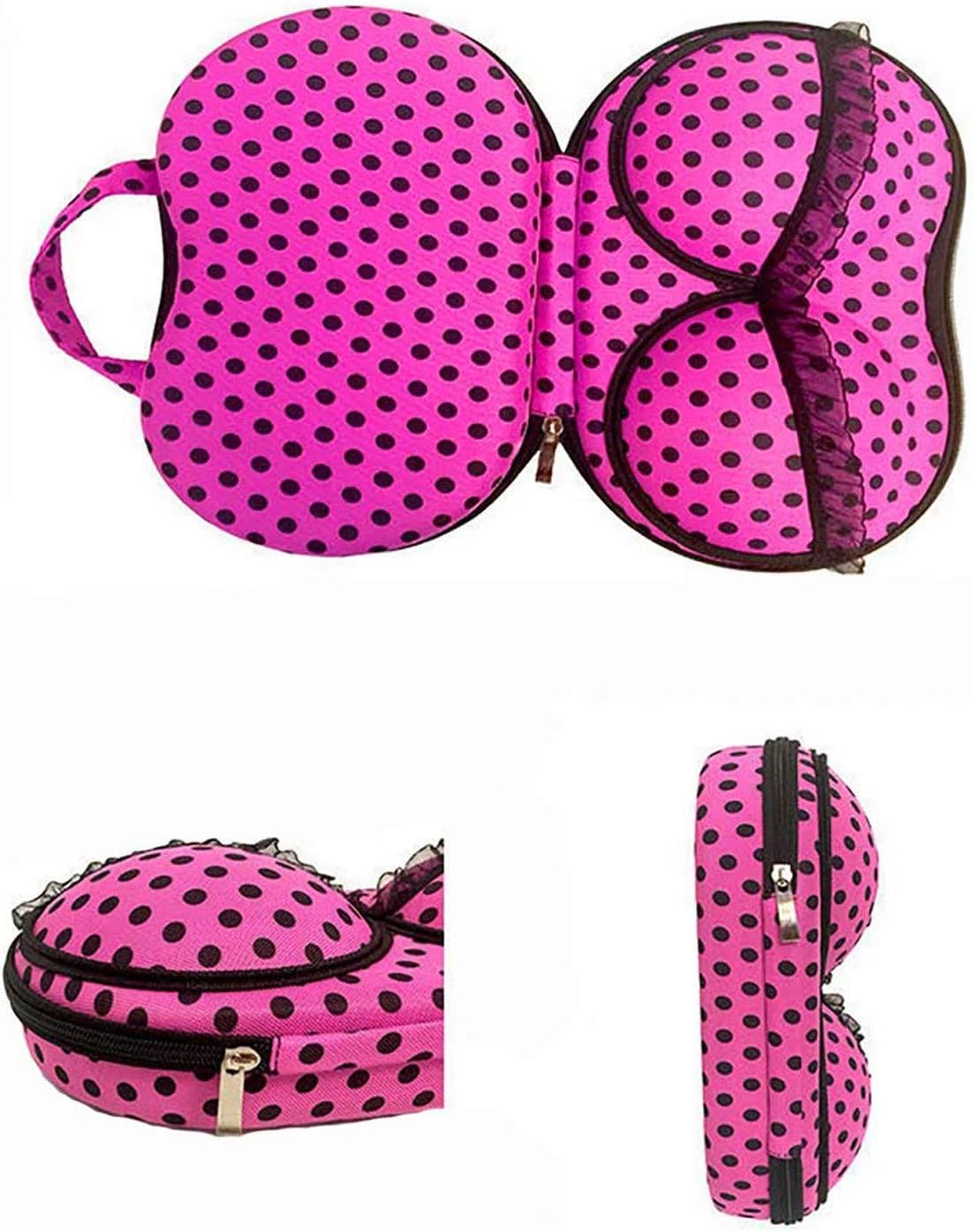 Bra Travel Case 2 Pack, Portable Bra Lingerie Storage Bikini Bag - Waterproof Underwear Organizer for Bra Sizes 30A-36C Cups (C)