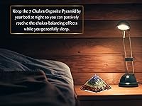 Vista 7 de Amazing Gemstone Pirámide de orgón grande Cristal natural de pirámide de chakra Pirámide de orgonita de metatrón de chakras Pirámides