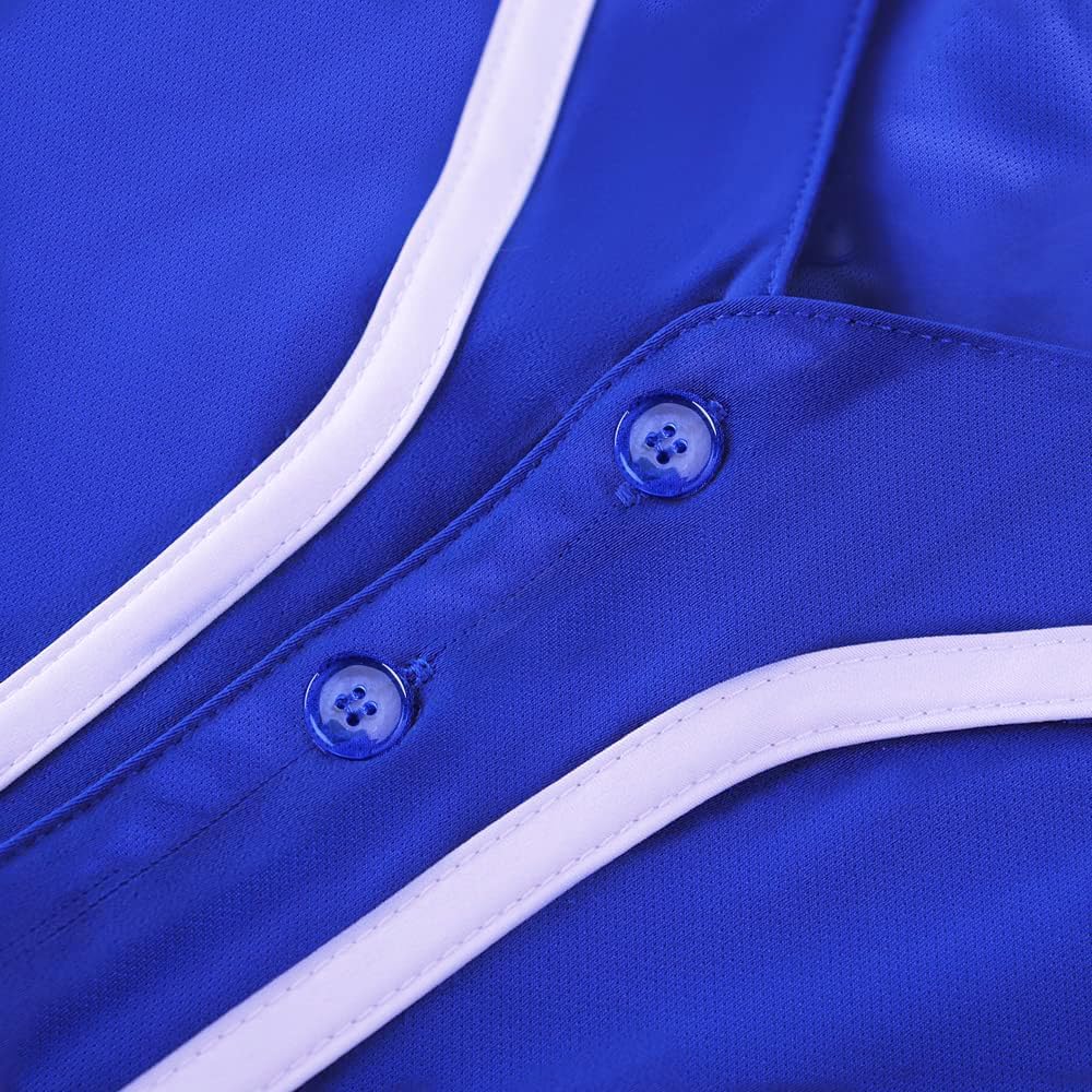 Kids Baseball Jersey Button Down Hip Hop T Shirts Personalized Softball Jersey for Boys Girls - Image 3