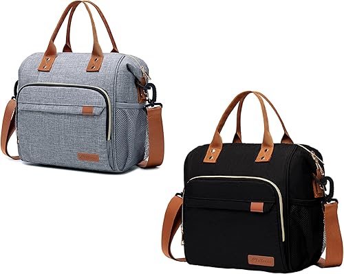 Miniatura 1 de Lonchera aislada para mujeres y hombres, lonchera a prueba de fugas para adultos para el trabajo, bolsa de almuerzo reutilizable