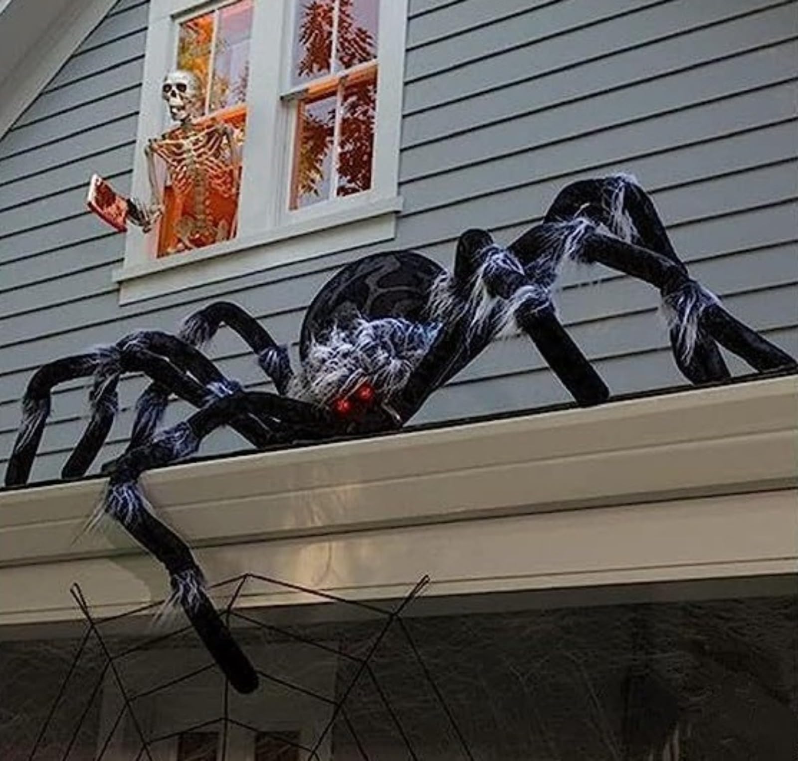 Générique 2024 Halloween Pająk, gigantyczny pająk, dekoracje na Halloween Duży straszny Pająk Halloween Deco Horror na podwórko dom nawiedzony Halloween dekoracje na patio