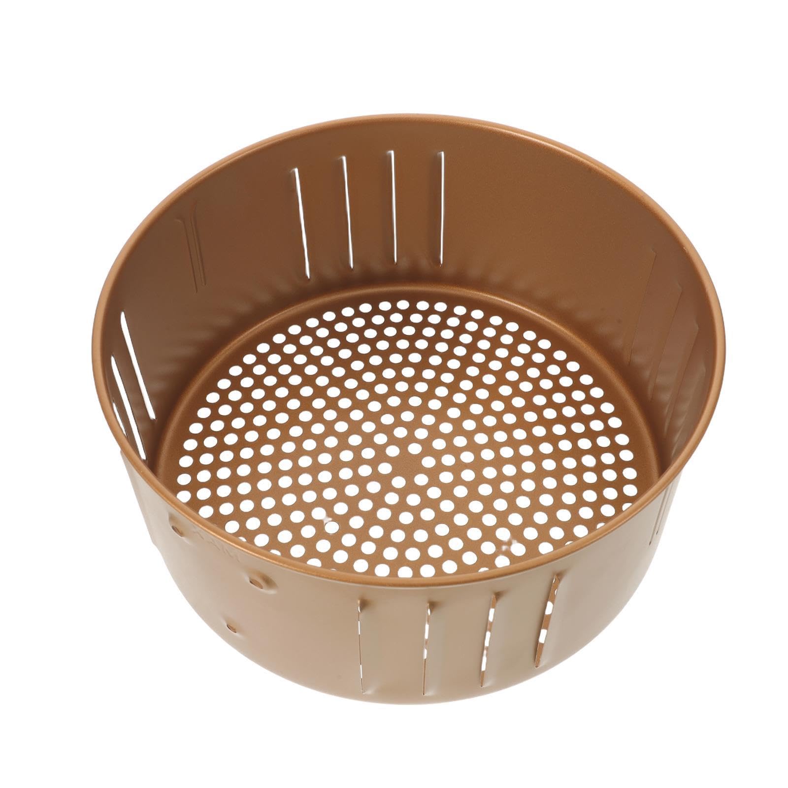 TOYANDONA Zamienny koszyk do frytkownicy powietrznej | Okrągła i nieprzywierająca patelnia do pieczenia 3,5 l | Taca do smażenia frytek/mięsa/warzyw | Nakładka do kuchennej frytkownicy powietrznej 8,3