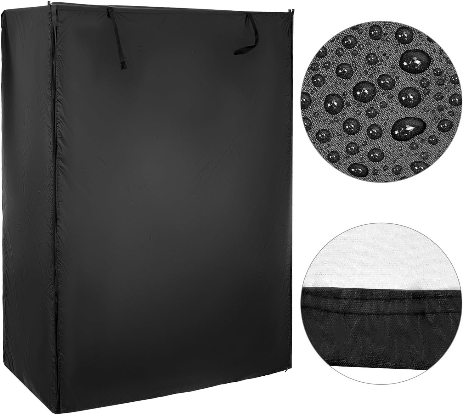 QWORK Shelf Units Cover, Heavy Duty Waterproof Wire Rack Cover for Shelf 48"x24"x 72"