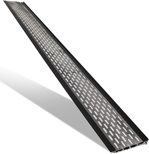 Miniatura 11 de Protección de hojas de bricolaje de 5 "| 48 pies|Malla de acero inoxidable|Cubiertas de canalón de aluminio blanco|Grado de contratista|Protector de