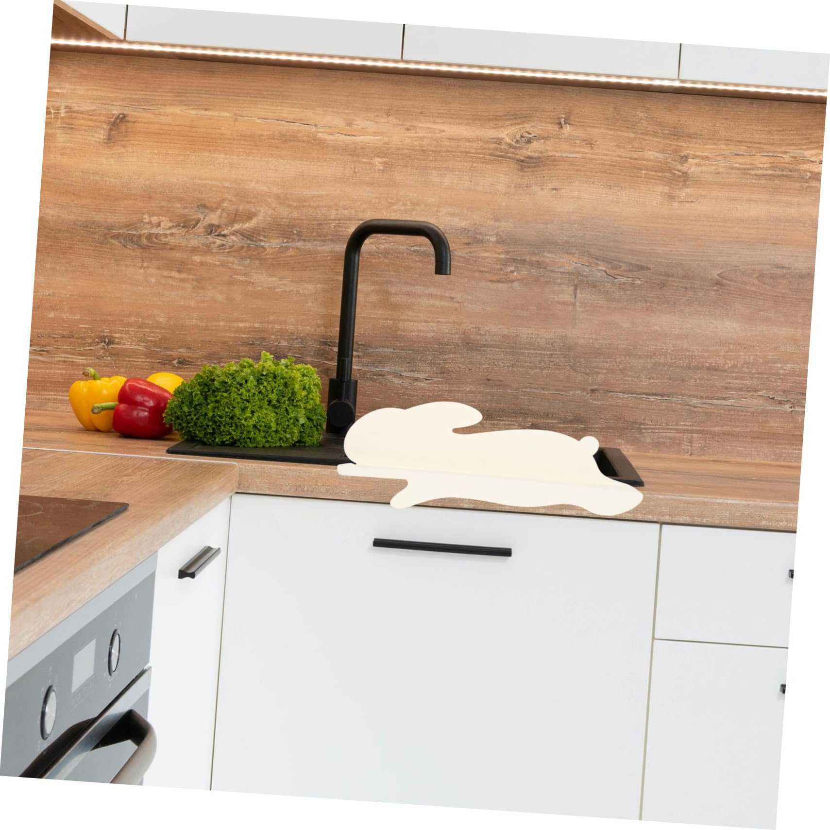 DECHOUS Pannello Paraspruzzi in Silicone Bianco per Lavello Cucina