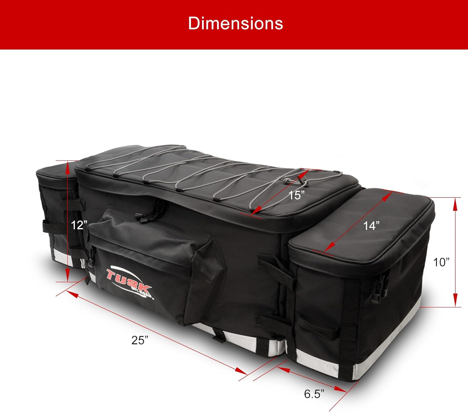 Tusk Modular UTV Storage Pack – Black, Durable Off-Road Utility Storage Solution - Compatible with Can-Am Maverick 1000R 2013-2018