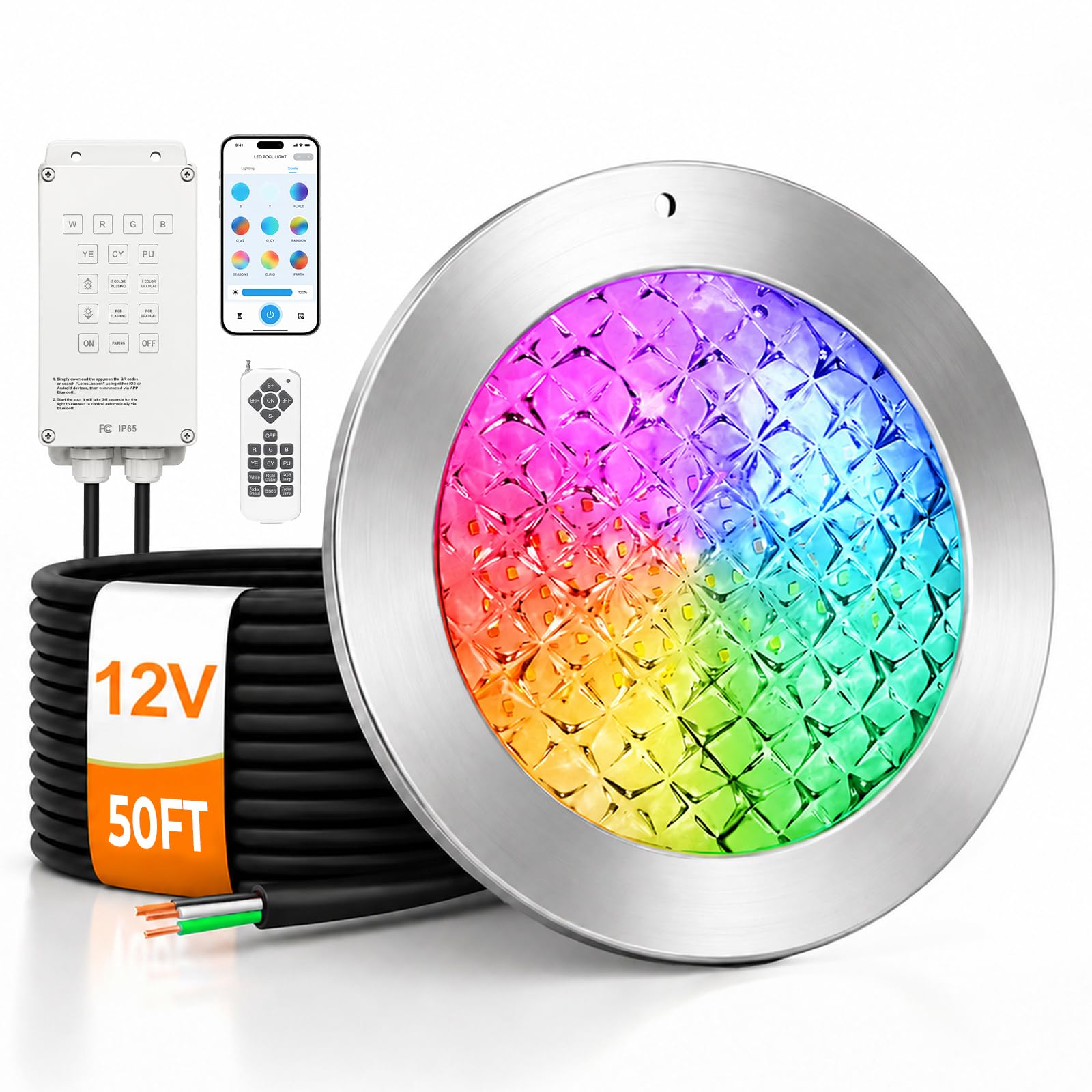 Photo 1 of waveejovi 10 Inch RGBW Pool Light