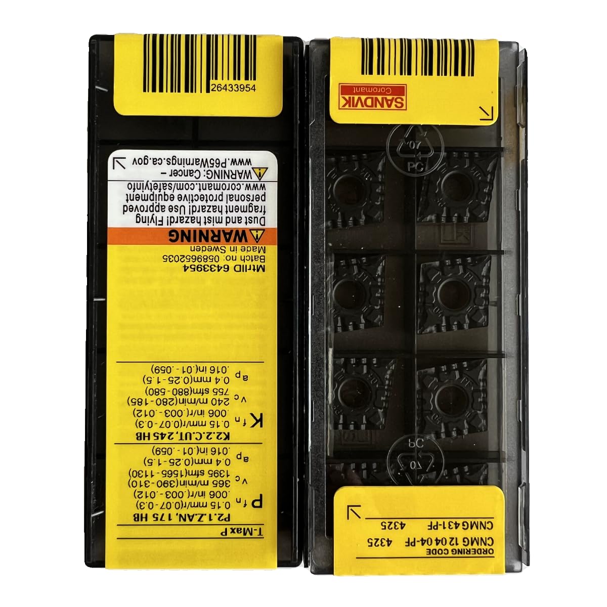 CNMG120404-PF 4325 Carbide Blades Pack of 10