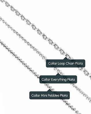 SINGULARU - Collana Lisse S. Leggera in Acciaio Inossidabile. Catena Piatta di Misura Unica 40 cm con Estensore di 5 cm. Gioielli da Donna