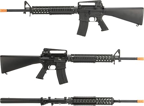 Miniatura 3 de Evike Airsoft - Matrix M4 GBB M4-Style Gas Blowback Airsoft Rifle con sistema WA reforzado (Modelo M16A4 RIS)