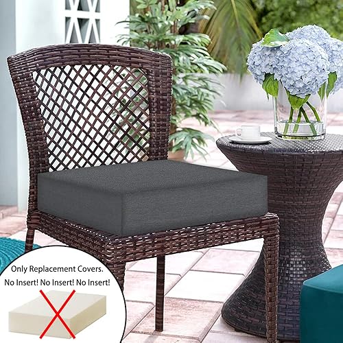 Miniatura 2 de Magpie Fabrics - Juego de fundas para cojines de patio de 2 (solo funda de repuesto, sin inserto!), Funda para silla de asiento profundo impermeable