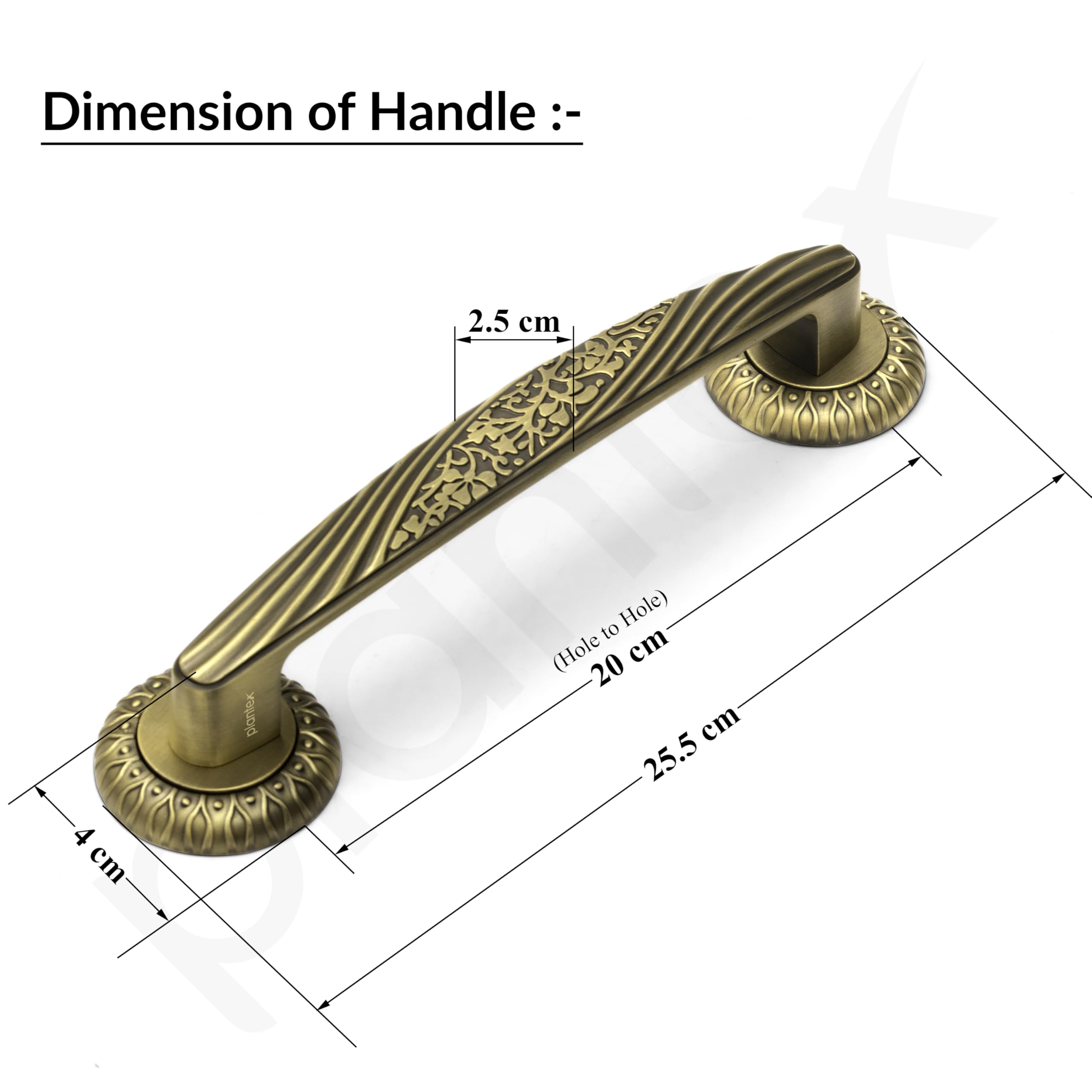 Plantex Door Handle/10 Inch Main Door Handle/Handle for Wooden Door/Pull-Push Door Handle/Door Accessories/3 Years Warranty (Pack of 1, Brass Antique) — Amazon image 3