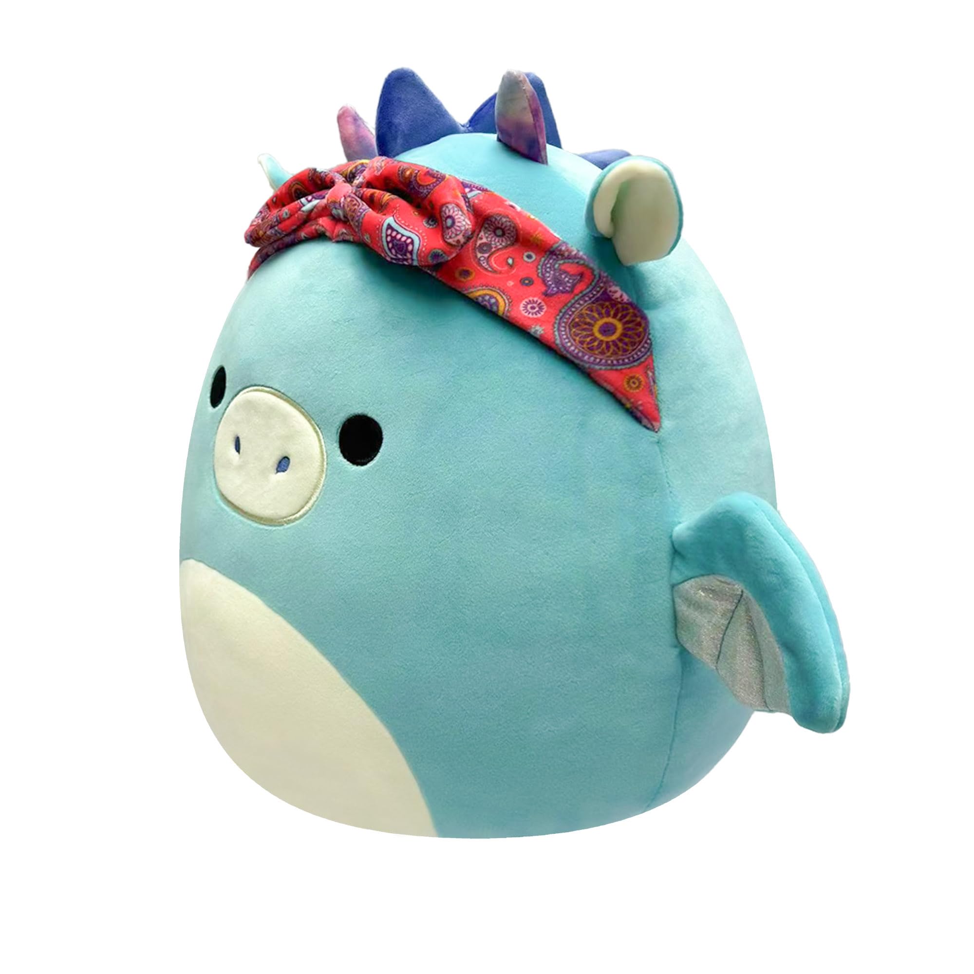 Squishmallows Original 7.5-Inch - Tatiana the Dark Teal Dragon with Bandana, Tatiana -Dark Teal, 7.5 inches - Image 2