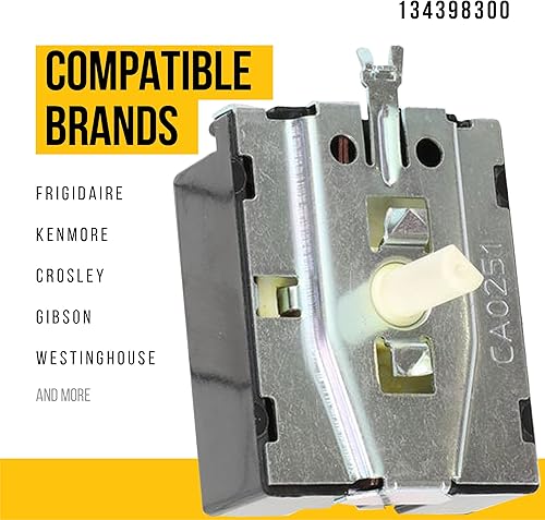 Miniatura 2 de Interruptor de arranque giratorio mejorado 134398300  Compatible con secadora Kenmore Frigidaire  Sustituye a AP3838344 AH975832 EA975832 PS975832