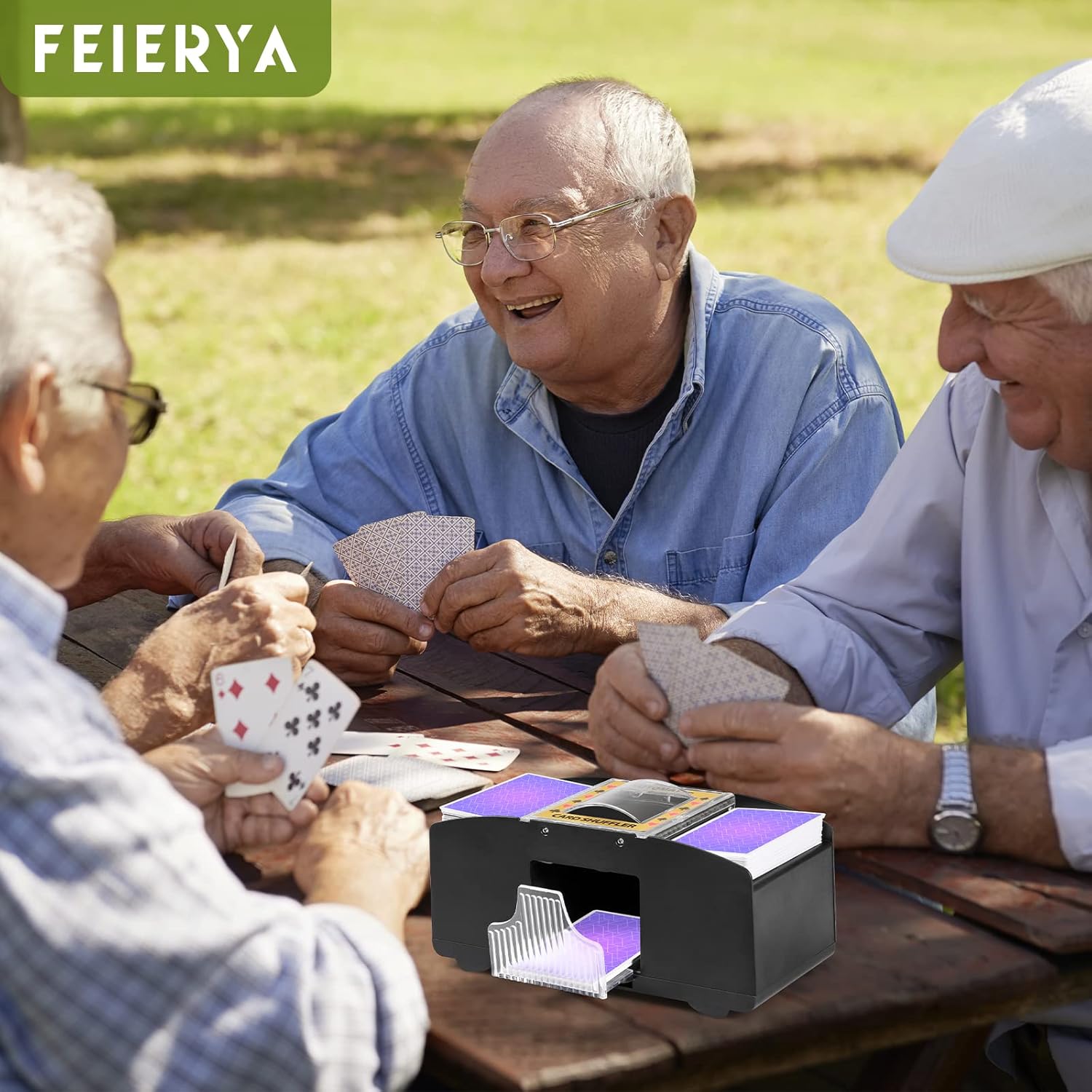 Automatic Card Shuffler 2/1/4/6 Deck,Battery-Operated Electric UNO Poker Shuffler,Playing Card Shuffler for Home Card Game,Travel - Image 2