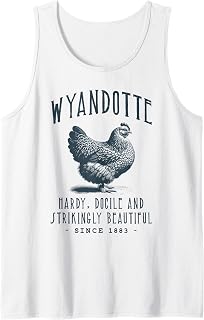 WYANDOTTE CHICKEN VINTAGE FARM DESIGN Tank Top