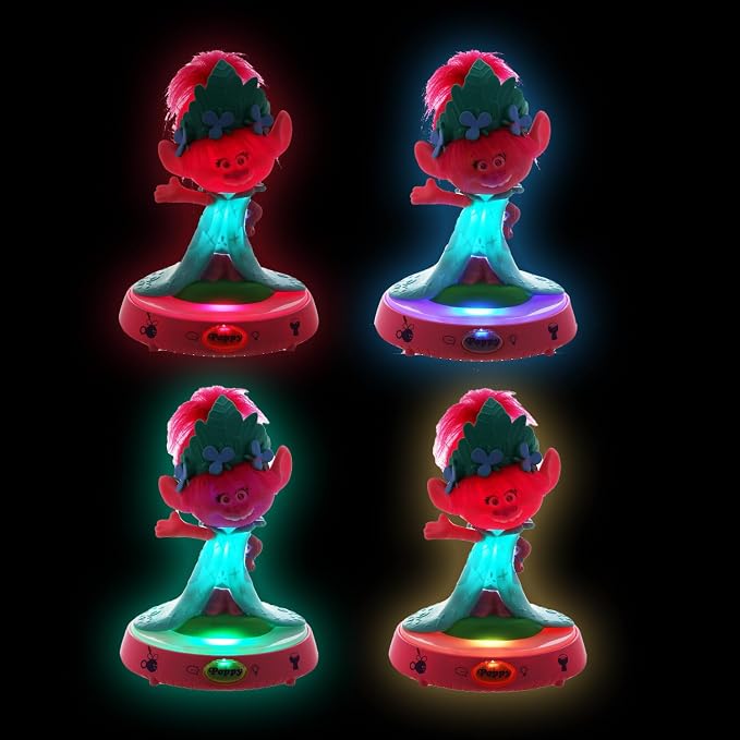 Lámpara de noche Trolls para niñas con luces y stickers miniatura 2