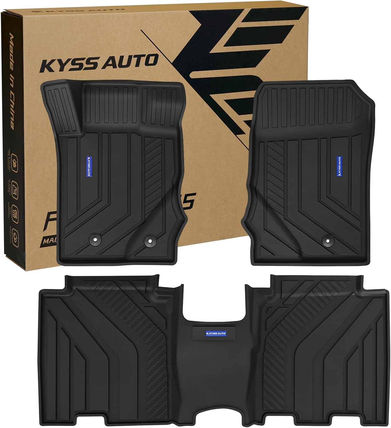 KYSS TPE Floor Mats -Floor All Weather Protector Truck Liners for Ford Maverick Car Floor Mats 2021-2026（Non Hybrid Power） TPE All Weather Custom Fit Floor Liner Car Mats, Black