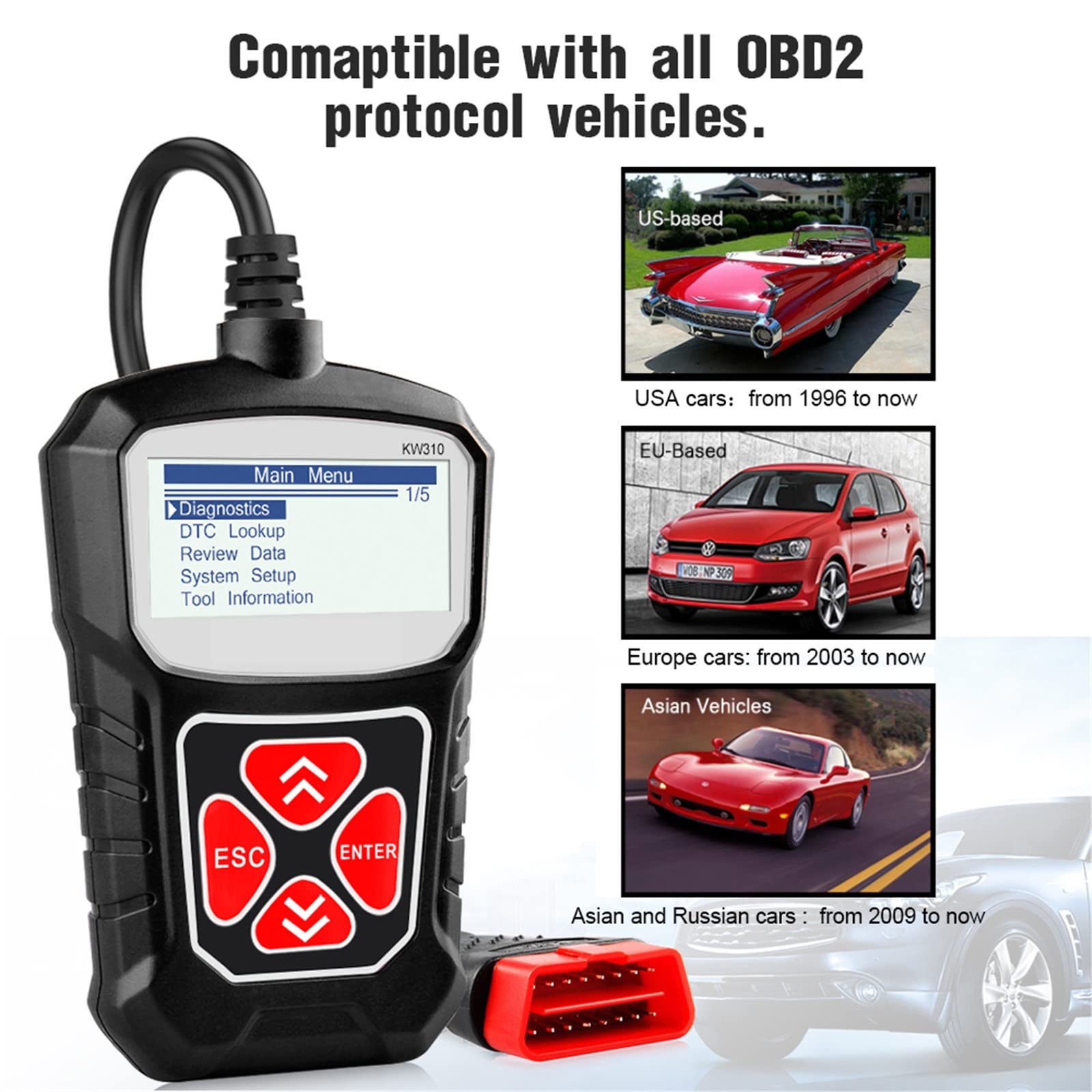 Skaner OBD2 Dla Auto OBD 2 Skaner Samochodowy Narzędzie Diagnostyczne Skaner Samochodowy Narzędzia Samochodowe Język Rosyjski
