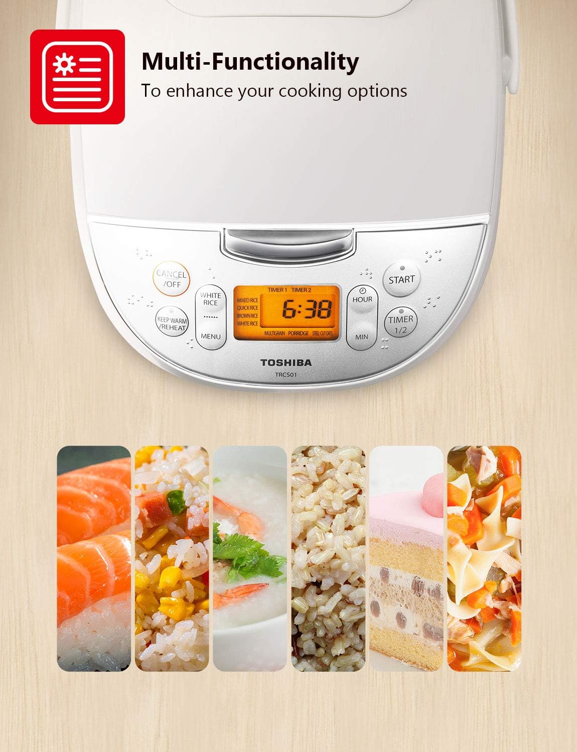 Toshiba TRCS01 Uncooked One Touch Porridge Image