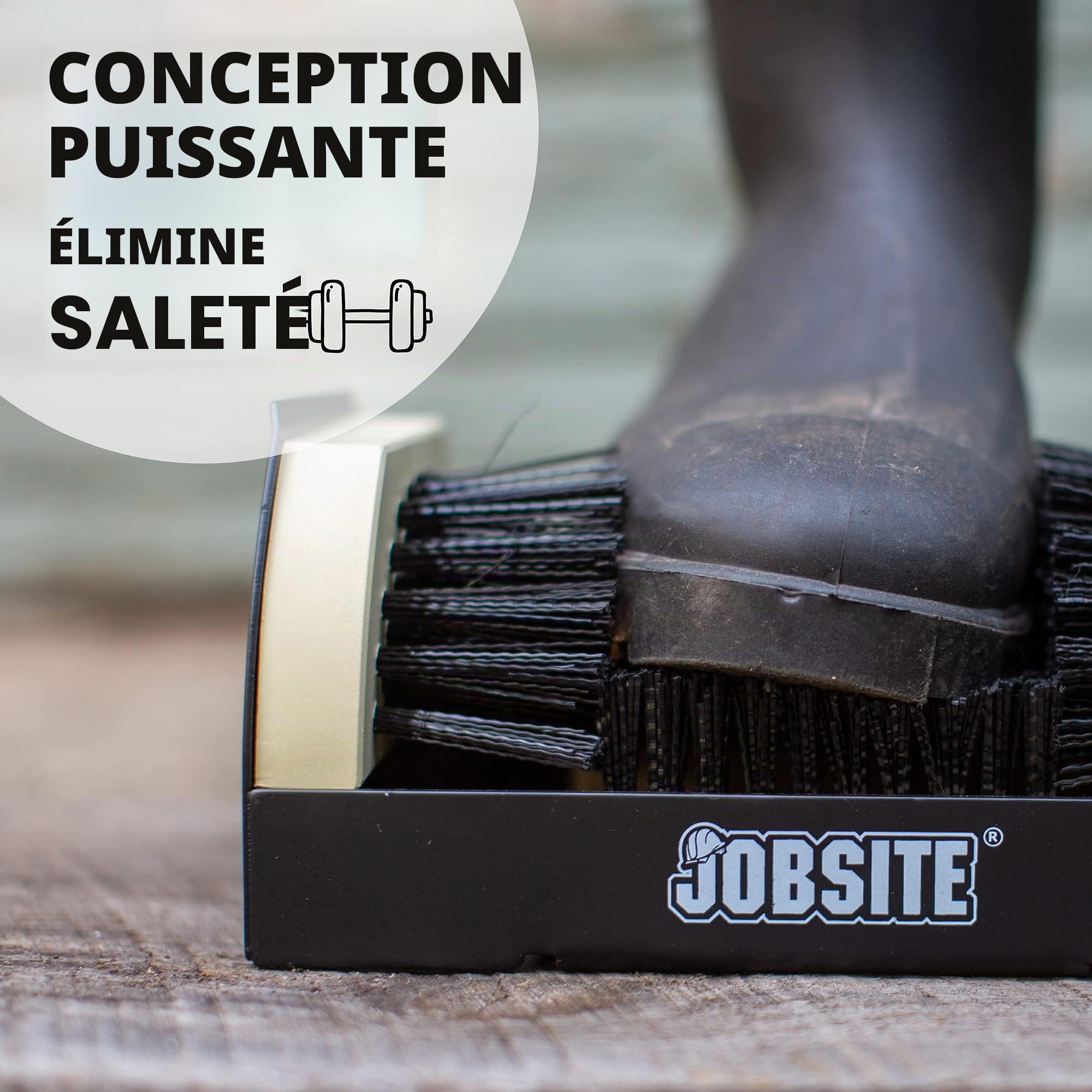 Laveur de Bottes Original JobSite - Nettoyeur à Chaussures et Brosse à gratter Industriel permanents