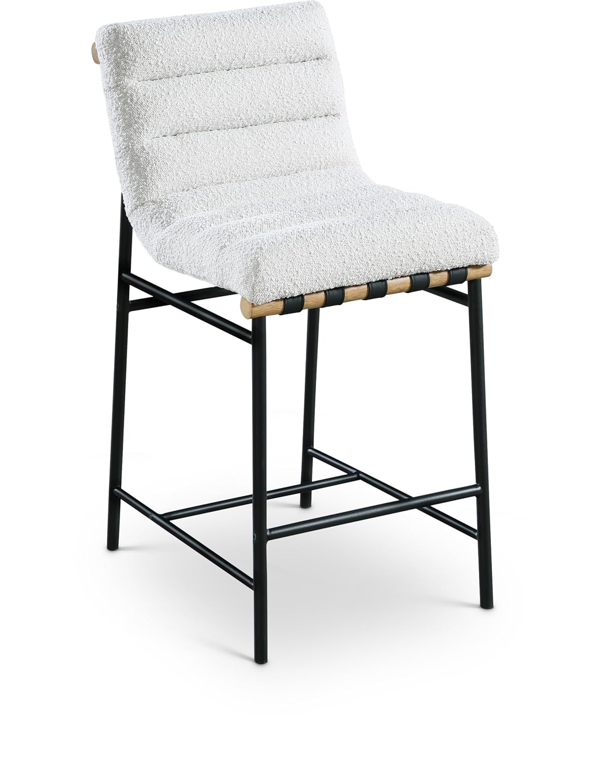 Meridian Furniture 857Cream-C Burke Collection Modern | Contemporary Boucle Fabric Upholstered Counter Stool, Cream, 18" W... - Review, Price and Buying Guide