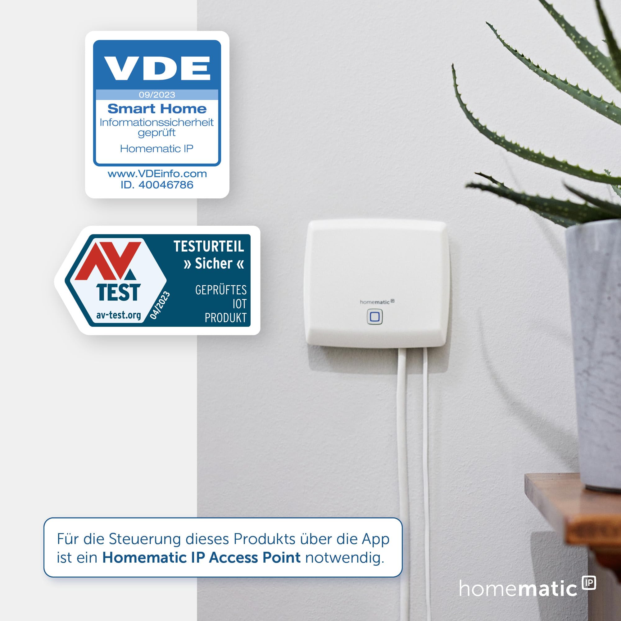 Homematic IP Kompaktowy termostat grzejnikowy | Smart Home, 5 lat pracy baterii, cyfrowy termostat, ogrzewanie, oszczędność kosztów ogrzewania, oszczędność energii, 157681A0