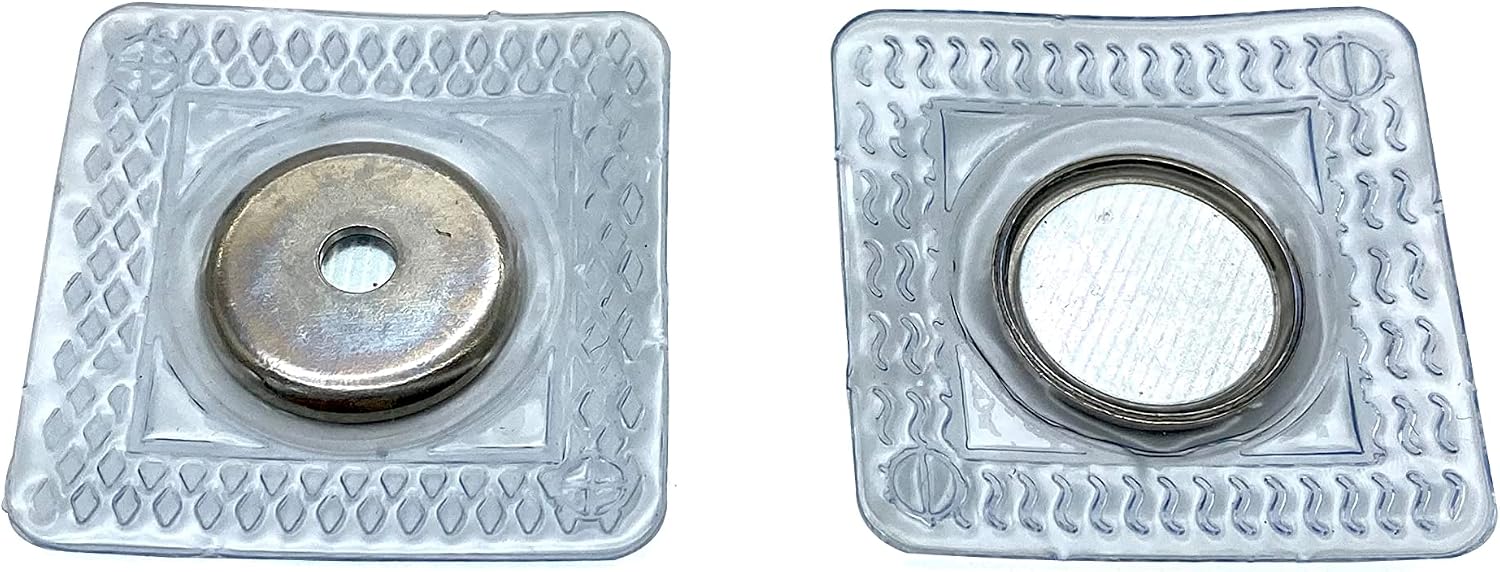 Invisible Hidden Sew on Water Proof Round Magnetic Snaps Bag Button Purse Closures Fastener for Planner Clip Clothing Purse Bag 5/8 Inch / 15mm Nickel F71