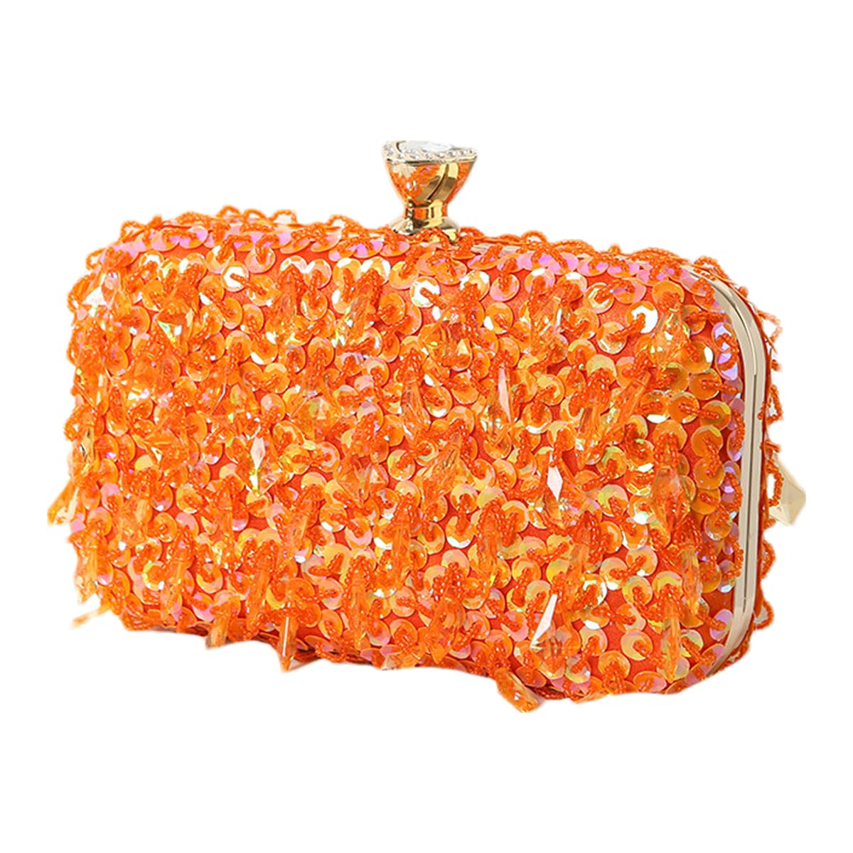 RomanticDesign Women Bling Evening Bag Fashion Embroidered Beaded Sequin Clutch Cocktail Wedding Party Purse
