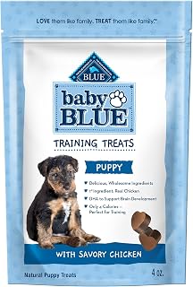 Blue Buffalo Baby BLUE Soft Puppy Training Treats - Real Chicken First, DHA for Brain Development, Natural Savory Chicken 4oz