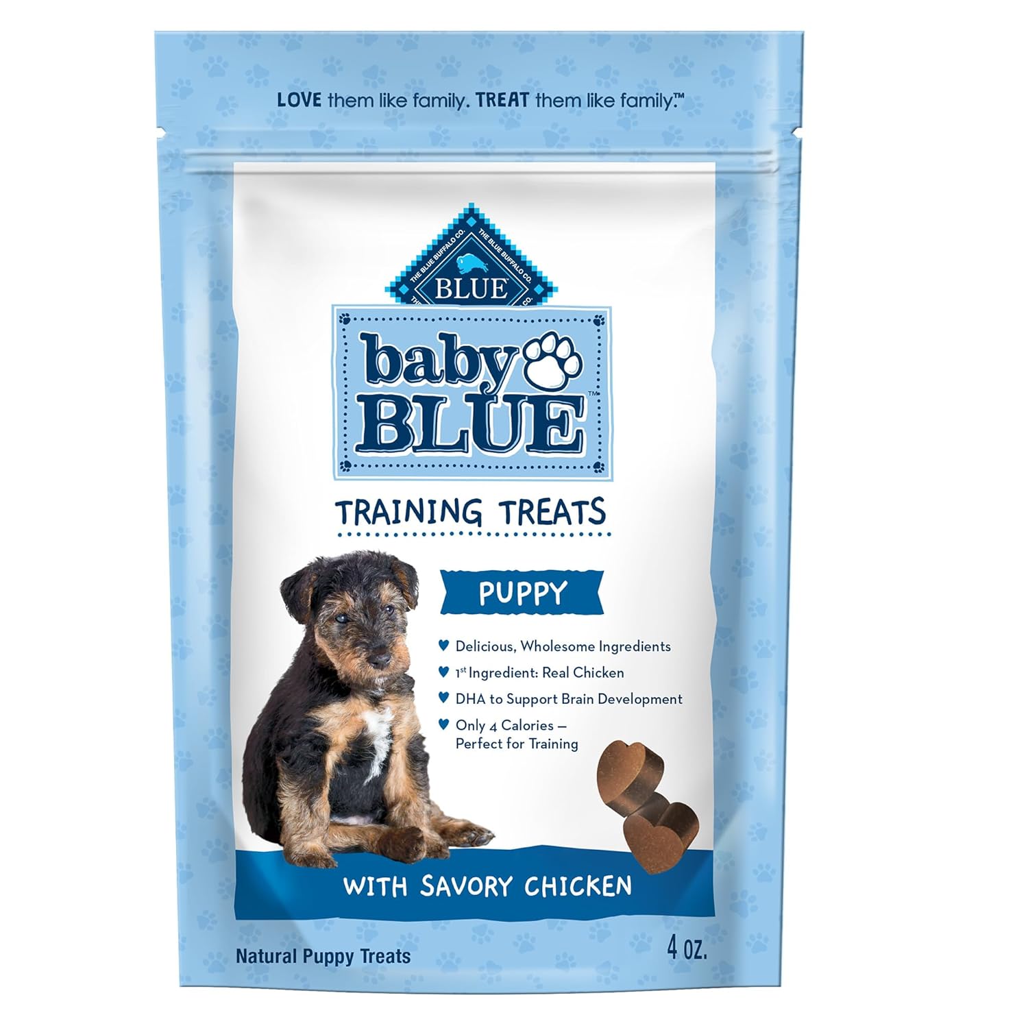 Blue Buffalo Baby Blue Training Treats Natural Puppy Soft Dog Treats Savory Chicken 4-oz Bag
