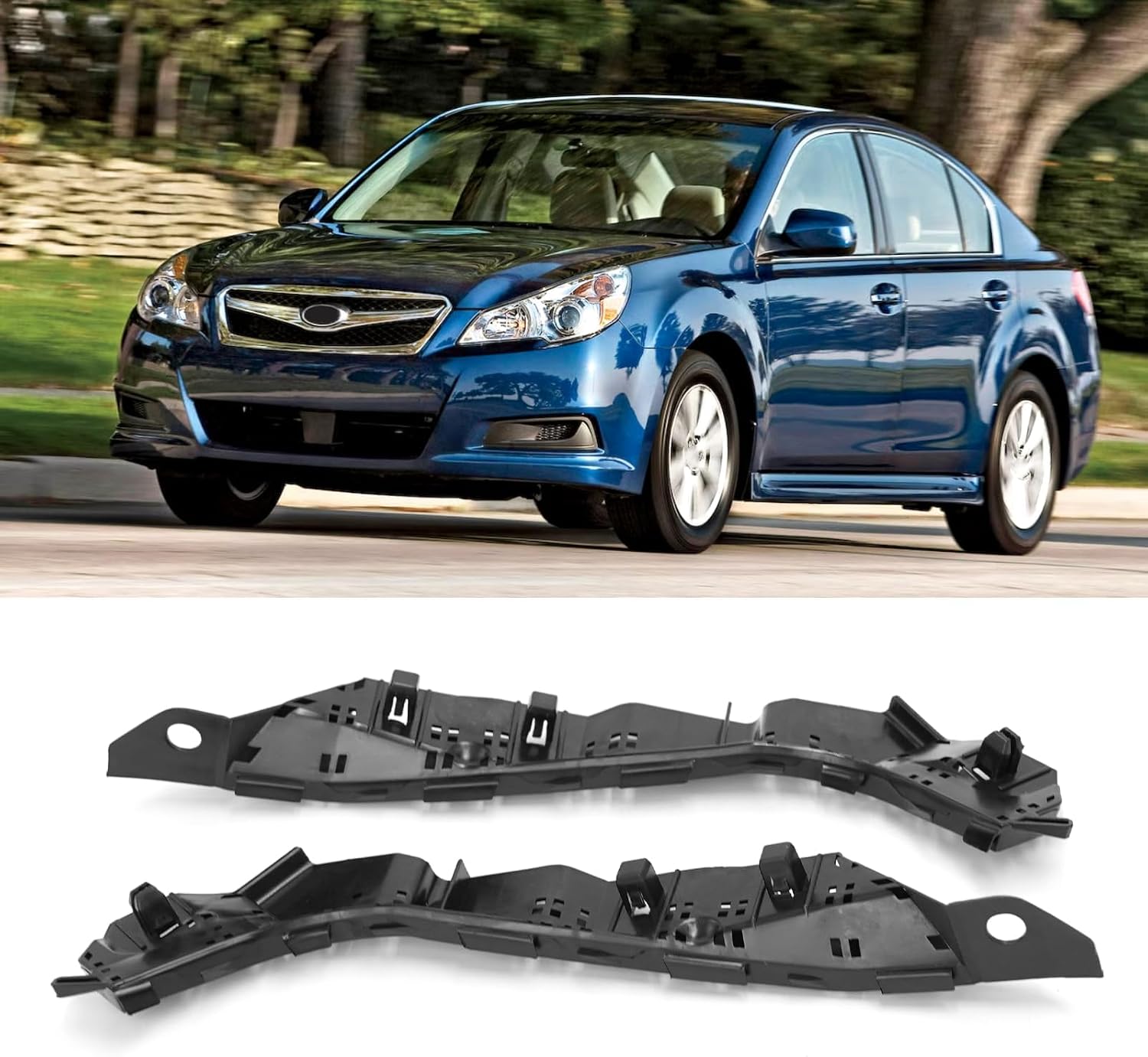 Yumzeco 1Pair Compatible with Subaru Forester Bumper Brackets 2009 2010 2011 2012 2013, Driver and Passenger Side Palstic Subaru Forester Front Bumper Retainers, Replace for 57707SC040 57707SC050